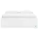 Onita White King Platform Bed with 1 Side Storage