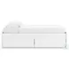 Onita White King Platform Bed with 1 Side Storage