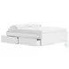 Onita White King Platform Bed with 2 Side Storage