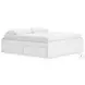 Onita White King Platform Bed with 2 Side Storage