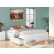 Onita White King Platform Bed with 2 Side Storage