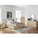 Onita Natural Panel Storage Platform Bedroom Set with 2 Drawers