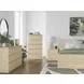 Onita Natural Panel Storage Platform Bedroom Set with 4 Drawers