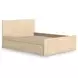 Onita Natural Panel Storage Platform Bedroom Set with 2 Drawers