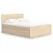 Onita Natural Panel Storage Platform Bedroom Set with 2 Drawers