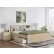 Onita Natural Panel Storage Platform Bedroom Set with 2 Drawers