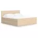 Onita Natural Panel Storage Platform Bedroom Set with 4 Drawers