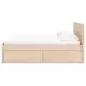 Onita Natural Queen Panel Platform Storage Bed with 4 Drawers