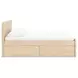 Onita Natural Queen Panel Platform Storage Bed with 4 Drawers