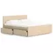 Onita Natural King Panel Platform Storage Bed with 2 Drawers