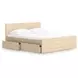 Onita Natural King Panel Platform Storage Bed with 4 Drawers