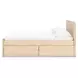Onita Natural King Panel Platform Storage Bed with 4 Drawers