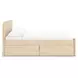 Onita Natural King Panel Platform Storage Bed with 4 Drawers