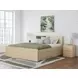 Onita Natural King Panel Platform Storage Bed with 4 Drawers