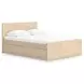 Onita Natural Full Panel Platform Storage Bed with 4 Drawers