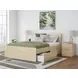 Onita Natural Full Panel Platform Storage Bed with 4 Drawers