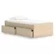 Onita Natural Youth Platform Storage Bedroom Set with 2 Drawers