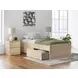 Onita Natural Youth Platform Storage Bedroom Set with 2 Drawers
