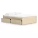 Onita Natural Queen Platform Storage Bed with 4 Drawers