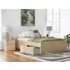 Onita Natural Queen Platform Storage Bed with 4 Drawers