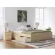 Onita Natural King Platform Storage Bed with 2 Drawers