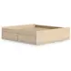 Onita Natural King Platform Storage Bed with 4 Drawers