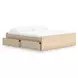 Onita Natural King Platform Storage Bed with 4 Drawers
