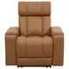 Phoenix Autumn Caramel Leather Zero Gravity Power Recliner with LED and USB Charging