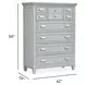 Harborwick Harbor Gray 5 Drawer Chest