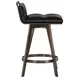 Stafford Bravo Black Upholstered Swivel Counter Height Stool