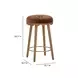 Oodle Light Walnut Performance Vegan Mohair Upholstered Counter Height Stool
