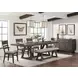 Hearst Reclaimed Chevron 101" Extendable Rectangular Dining Table