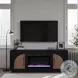 Eclipse Clove And Natural Walnut 65" Fireplace TV Stand