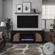 Eclipse Clove And Natural Walnut 65" Fireplace TV Stand