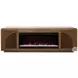 Eclipse Bourbon And Walnut 82" Fireplace TV Stand