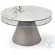 Eclipse White And Gray Swivel Coffee Table