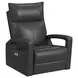 Barnard Del Mar Gray Leather Swivel Glider Power Recliner with USB Charging