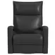 Barnard Del Mar Gray Leather Swivel Glider Power Recliner with USB Charging