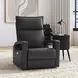 Barnard Del Mar Gray Leather Swivel Glider Power Recliner with USB Charging