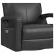 Barnard Del Mar Gray Leather Swivel Glider Power Recliner with USB Charging