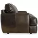 Cameron Brown Leather 97" Sofa with Pillow