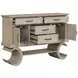 Gwendolyn Cerused Taupe 2 Doors Server with USB Charging