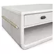 Sunset Cove Moonlight Pearl and Brown Rectangular Cocktail Table