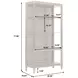 Oakridge Medley Piano Brown Open Shelf Etagere with LED Lighting