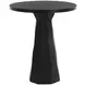 Kliff Black 34" Round Concrete Top Outdoor Bar Table