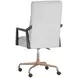 Collin Saloon Light Gray Leather Upholstered Office Chair