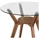 Oscar Walnut Round Glass Counter Height Room Set