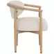 Sigrid Monument Oatmeal Upholstered Dining Arm Chair