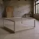 Glaze Bezel Square Glass Top Occassional Table Set