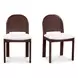 Emil Cream Upholstered Dining Chair Set of 2